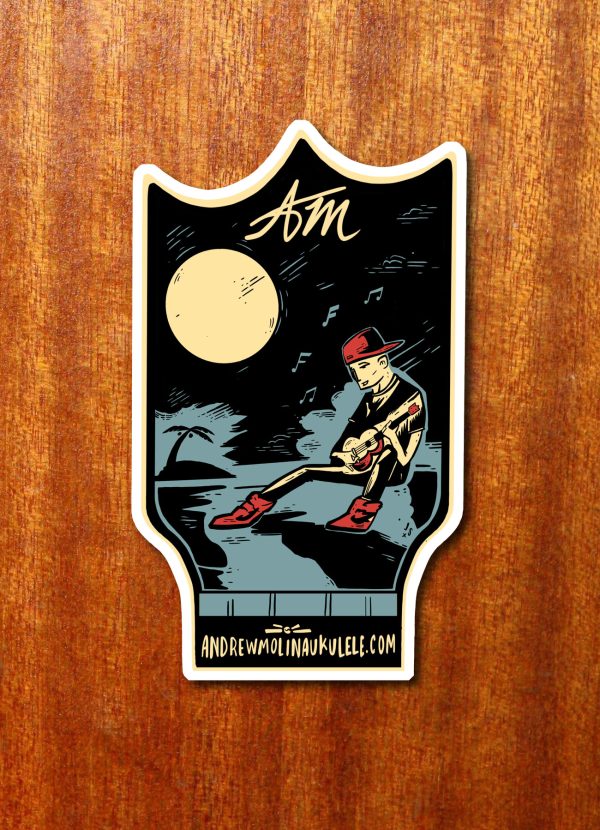 "Moonlight and Ukulele" sticker