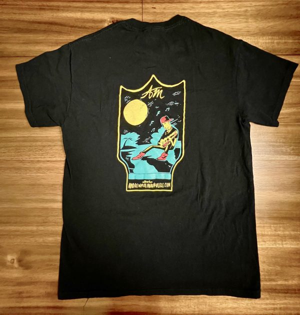AM Moonlight Ukulele Black T-shirt